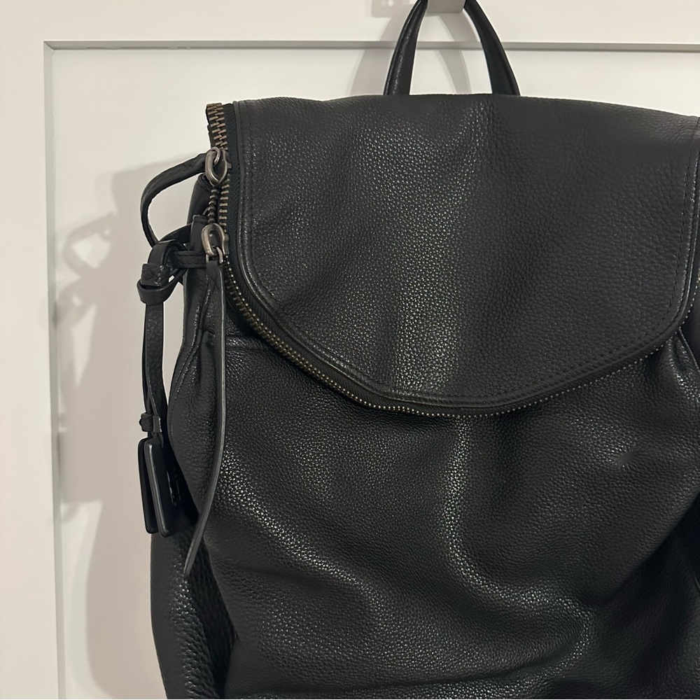 Tumi Black Leather Backpack - Picture 2 of 6